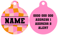 Pet ID Tag | Check Yo'Self (Pink)