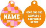 Pet ID Tag | Check Yo'Self (Orange)