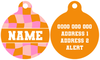 Pet ID Tag | Check Yo'Self (Orange)