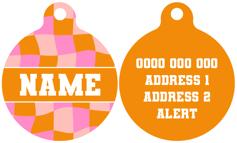 Pet ID Tag | Check Yo'Self (Orange)