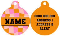 Pet ID Tag | Check Yo'Self (Orange)