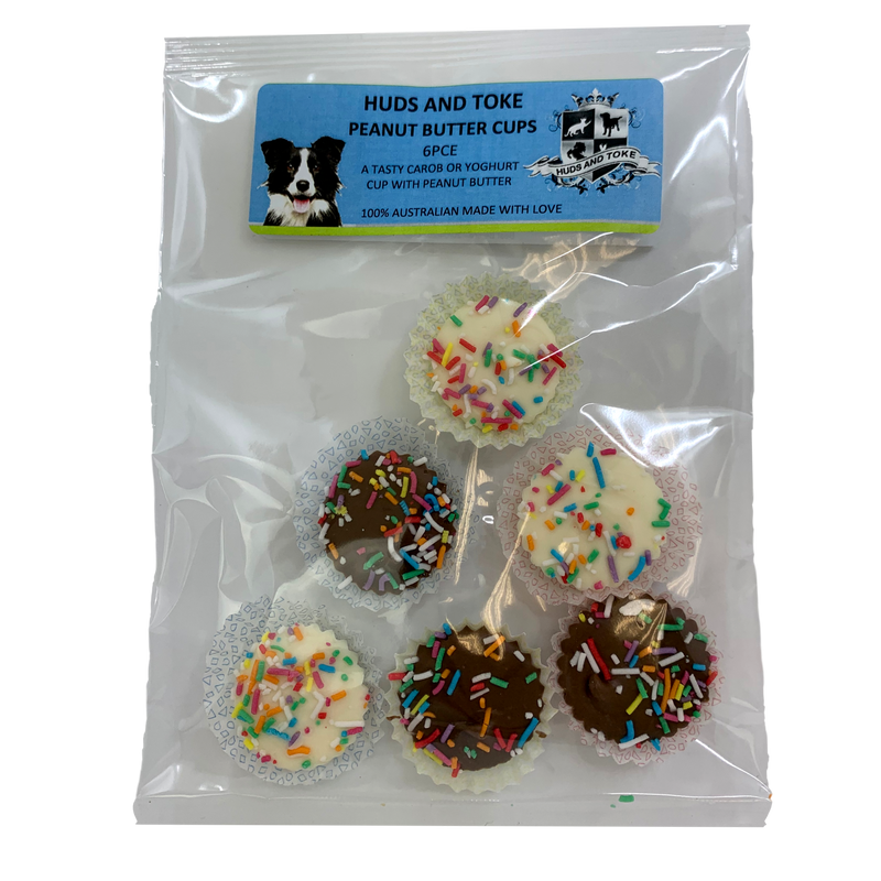 DOG TREATS Huds and Toke Peanut Butter Cups | 6 Pce