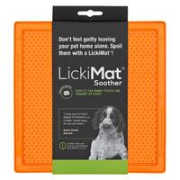 LICKIMAT: Soother Original Slow Food Licking Mat (Small) - Orange