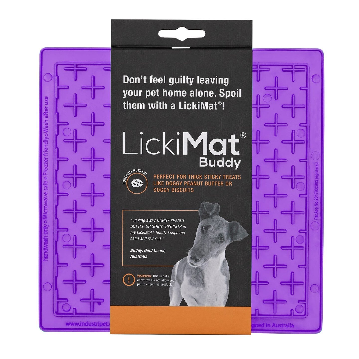 LICKIMAT: Buddy Original Slow Food Anti-Anxiety Licking Mat - Purple