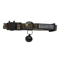 CAT COLLAR & BOW TIE: Cool Cat Camo