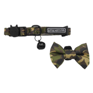 CAT COLLAR & BOW TIE: Cool Cat Camo