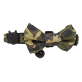 CAT COLLAR & BOW TIE: Cool Cat Camo