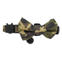 CAT COLLAR & BOW TIE: Cool Cat Camo