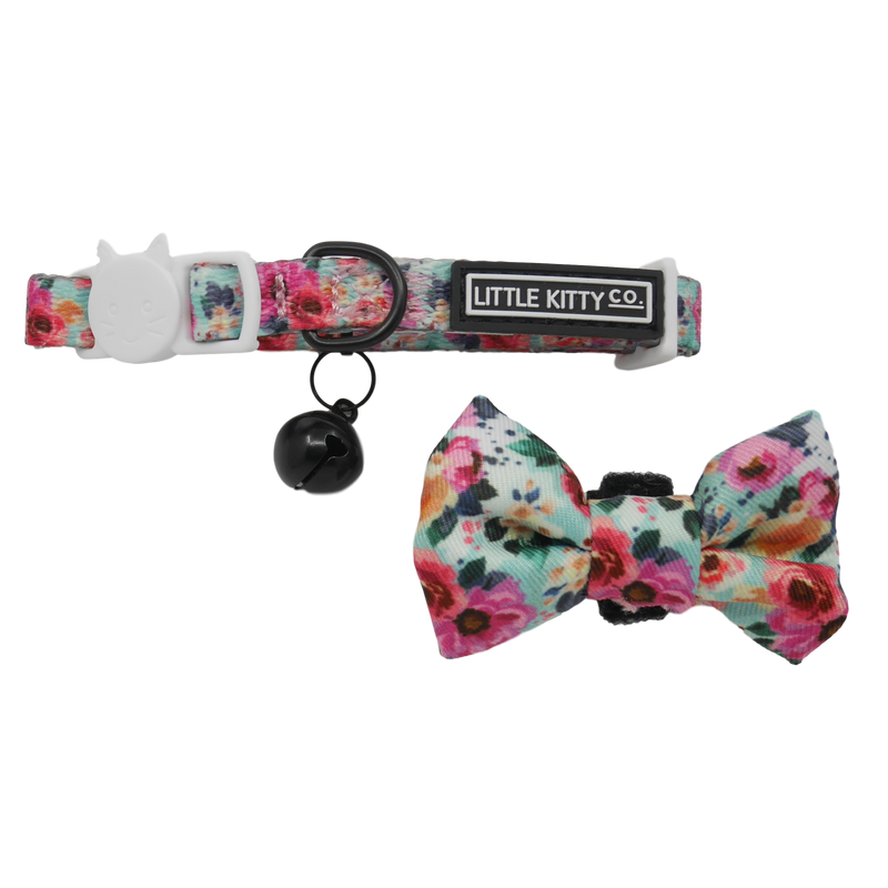 CAT COLLAR & BOW TIE: That Floral Feeling