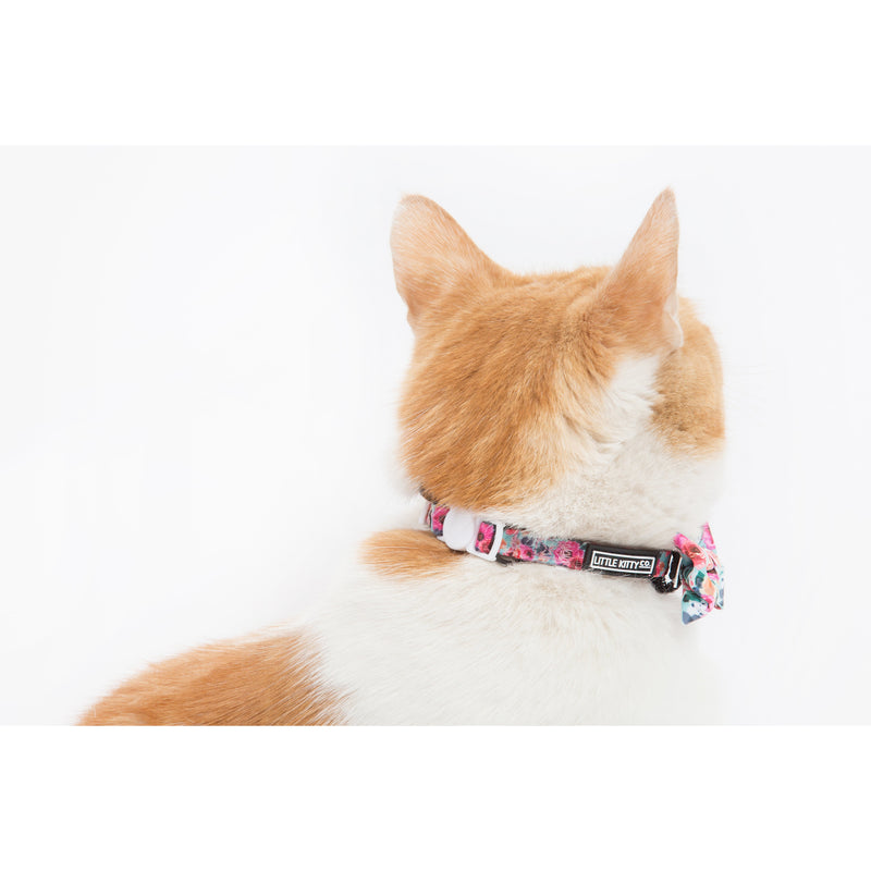 Little Kitty Co. Cat Collar & Bow Tie That Floral Feeling