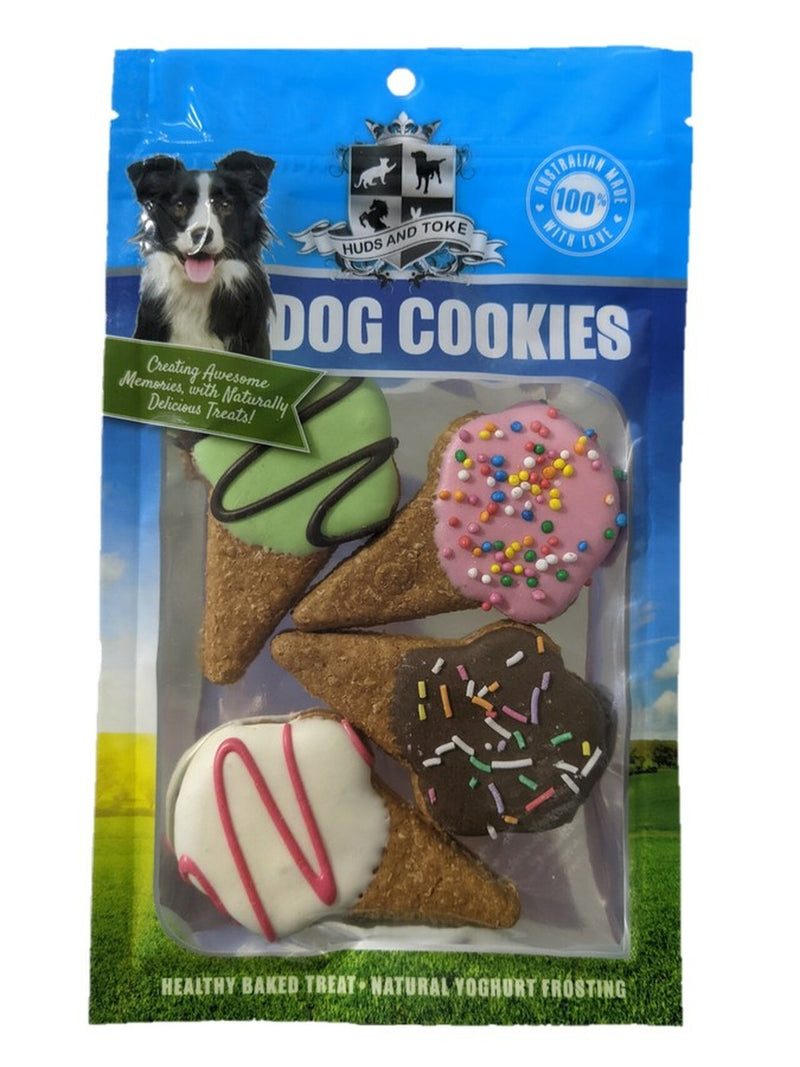 DOG TREATS Huds and Toke Ice Cream Cones | Small | 4 Pces
