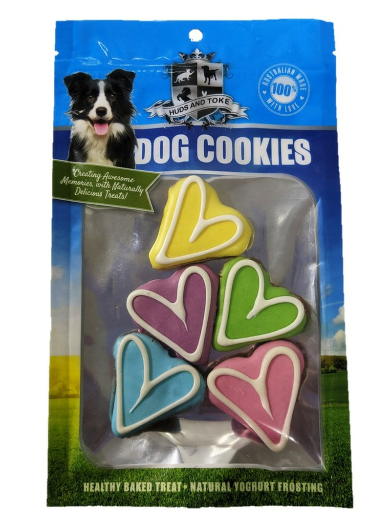 DOG TREATS Huds and Toke Love Hearts | Small | 5 Pces