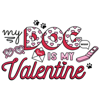 BLD LIFESTYLE CLUB TEE (Unisex Sizing) (SIZE 2XL): "My Dog Is My Valentine" | Pink (Digital Printing) {READY TO SHIP/FINAL SALE}