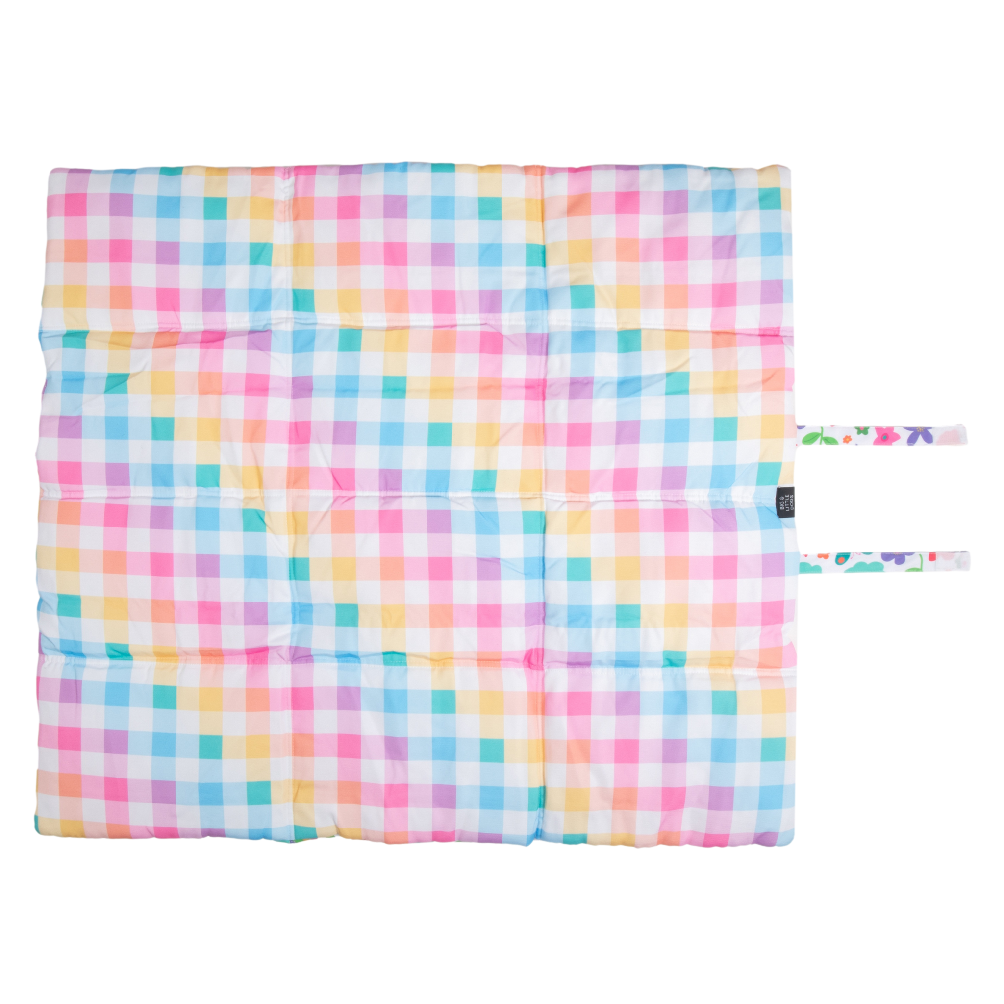 On The Go Pet Mat Follow The Rainbow Rainbow Gingham