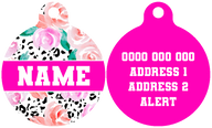 Pet ID Tag | Pretty as a Peony (Pink)