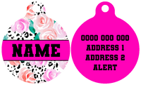 Pet ID Tag | Pretty as a Peony (Pink)