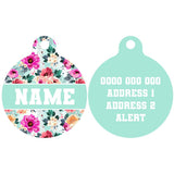 Pet ID Tag | Perfect Petals (Green)