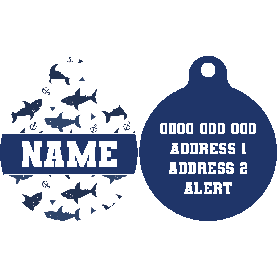 Pet ID Tag | Shark Attack