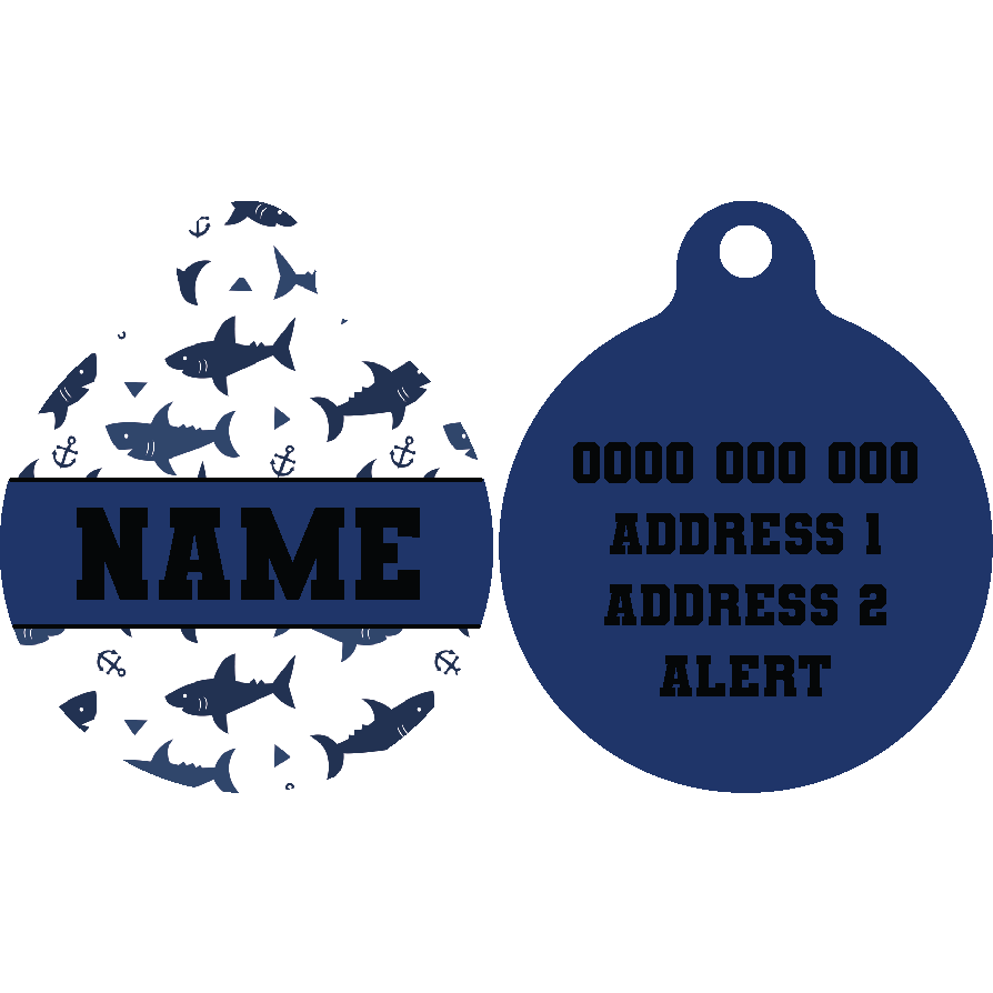 Pet ID Tag | Shark Attack