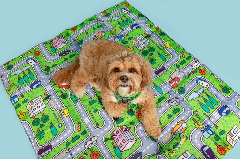 ON-THE-GO PET MAT: Traffic Town (UPDATED REVERSE!)