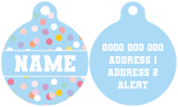 Pet ID Tag | Blue Confetti