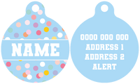 Pet ID Tag | Blue Confetti
