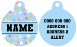 Pet ID Tag | Blue Confetti