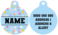 Pet ID Tag | Blue Confetti
