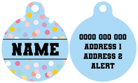 Pet ID Tag | Blue Confetti
