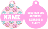 Pet ID Tag | Donut Kill My Vibe (Pink)