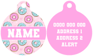 Pet ID Tag | Donut Kill My Vibe (Pink)