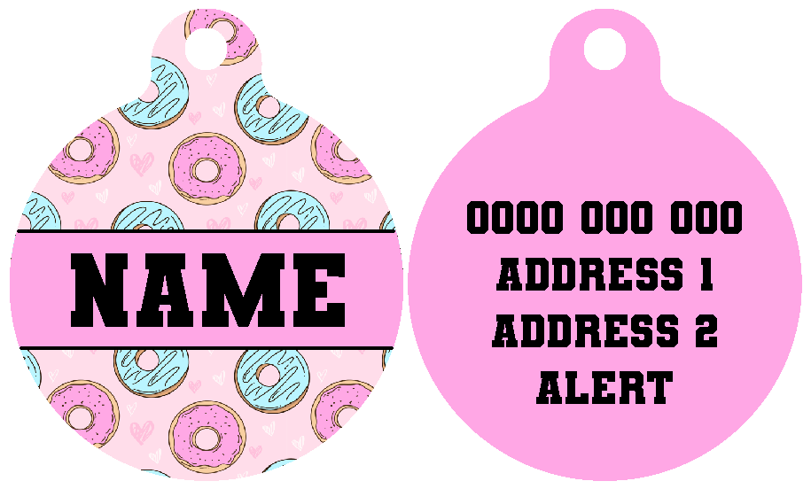 Pet ID Tag | Donut Kill My Vibe (Pink)