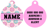 Pet ID Tag | Donut Kill My Vibe (Pink)