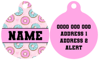 Pet ID Tag | Donut Kill My Vibe (Pink)