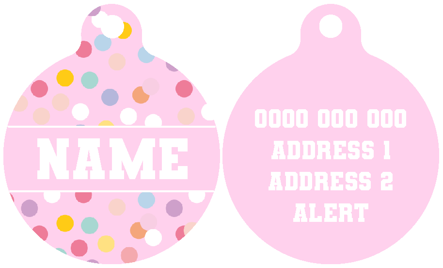 Pet ID Tag | Pink Confetti