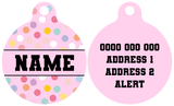 Pet ID Tag | Pink Confetti