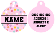 Pet ID Tag | Pink Confetti