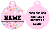 Pet ID Tag | Pink Confetti