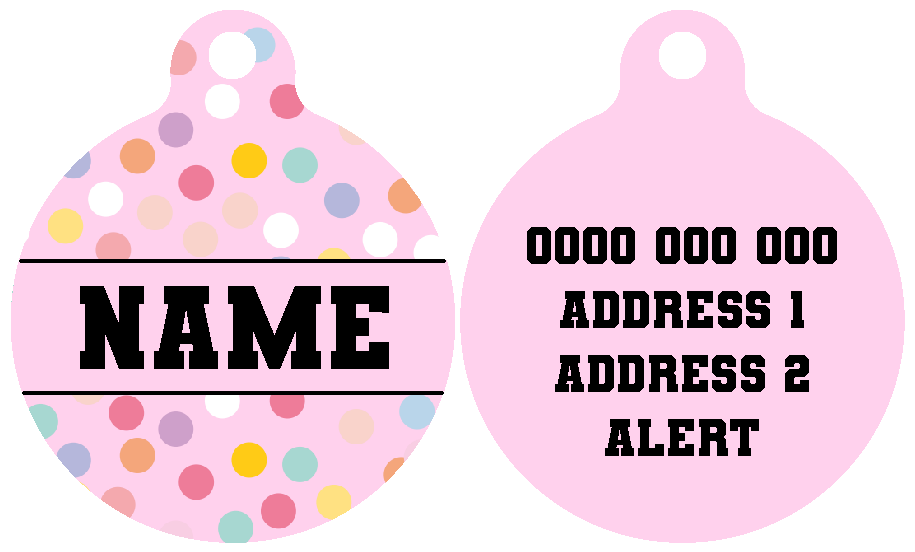 Pet ID Tag | Pink Confetti