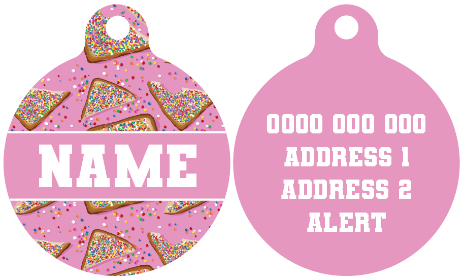 Pet ID Tag | Pink Fairy Bread