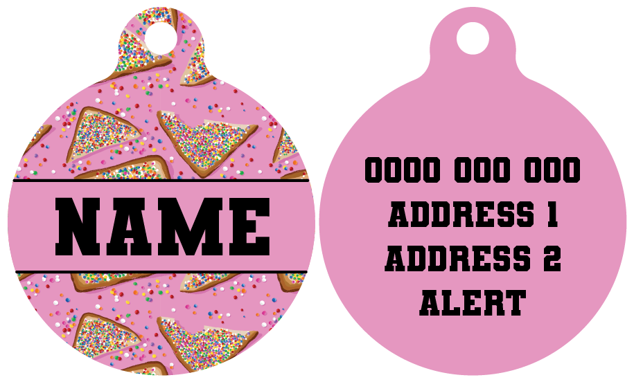 Pet ID Tag | Pink Fairy Bread