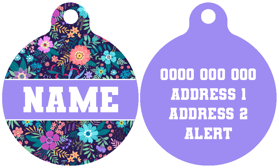 Pet ID Tag | Stop & Smell the Flowers
