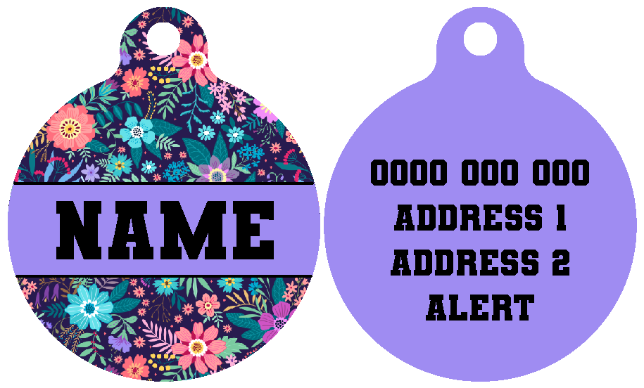 Pet ID Tag | Stop & Smell the Flowers