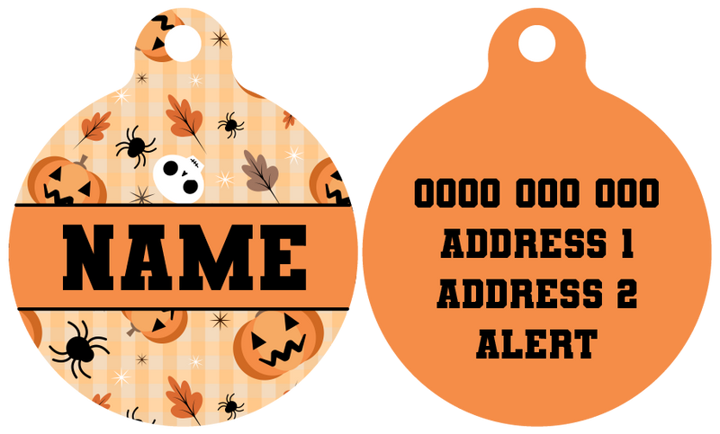 Pet ID Tag | Trick or Treat (matches harness design)