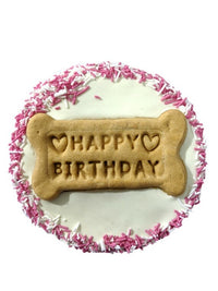 DOG TREATS Huds and Toke Doggy Birthday Cake (Yoghurt Frosted)