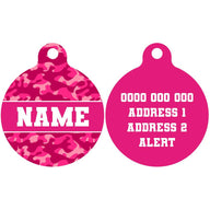 Pet ID Tag | Pink Camo