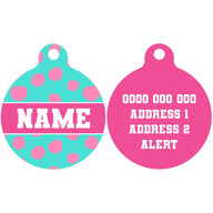 Pet ID Tag | Pink Dots