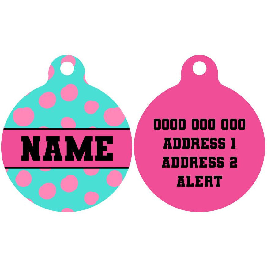 Pet ID Tag | Pink Dots