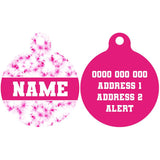 Pet ID Tag | Pink Tie Dye