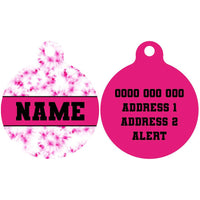 Pet ID Tag | Pink Tie Dye